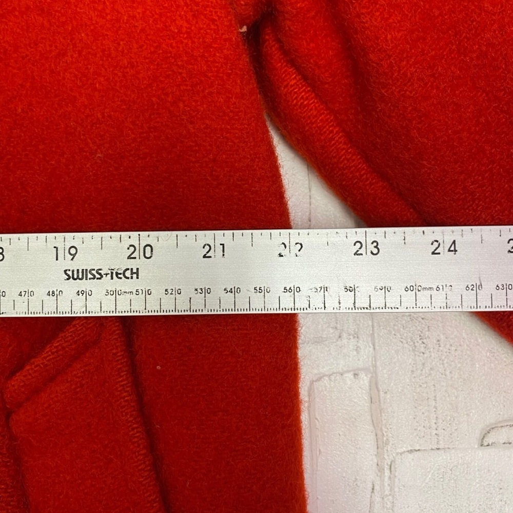 VINTAGE RED HUDSON'S BAY WOOL PARKA WITH FUR LINED HOOD - Picture 8 of 9